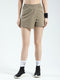Women Beige Solid Regular Fit Shorts