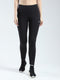 Women Black Solid Regular Fit Legging