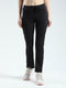 Women Black Solid Regular Fit Lower