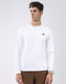 Men White Solid Round Neck Full Sleeve T-Shirt