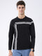 Men Black Solid Round Neck Full Sleeve Winter T-Shirt