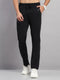 Men Black Self Design Slim Fit Winter Lower