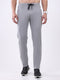 Men Grey Solid Slim Fit Winter Lower