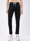 Men Black Solid Slim Fit Winter Lower