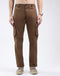 Men Brown Solid Regular Fit Cargo