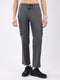 Men Grey Solid Regular Fit Cargo