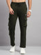 Men Olive Solid Regular Fit Winter Lower