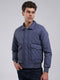 Men Light Blue Solid Collar Full Sleeve Jacket