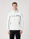 Men White Solid Turtle Neck Full Sleeve Jacket