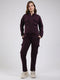 Women Maroon Solid Mock Neck Full Sleeve Winter Tracksuit