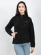 Women Black Solid Turtle Neck Full Sleeve Sweatshirt