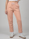 Women Peach Solid Regular Fit Winter Lower