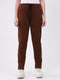 Women Brown Solid Regular Fit Winter Lower