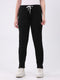 Women Black Solid Regular Fit Winter Lower