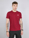 Men Maroon Solid Round Neck Half Sleeve T-Shirt