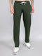 Men Olive Solid Smart Fit Lower