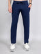 Men Navy Blue Solid Smart Fit Lower