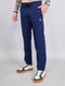 Men Dark Blue Solid Regular Fit Lower