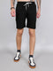 Men Black Solid Regular Fit Shorts