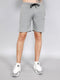 Men Grey Solid Regular Fit Shorts