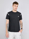 Men Black Solid Round Neck Half Sleeve T-Shirt