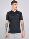Men Black Solid Collar Half Sleeve T-Shirt
