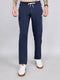 Men Navy Blue Solid Smart Fit Lower