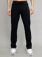 Men Black Solid Slim Fit Lower
