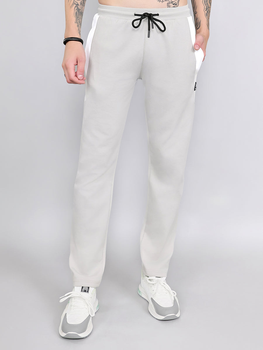 Men Light Grey Solid Smart Fit Lower