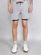 Men Light Grey Solid Regular Fit Shorts