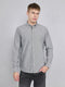 Men Grey Solid Collar Full Sleeve Shirt
