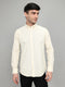 Men Yellow Stripe Collar Full Sleeve Shirt