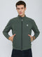 Men Green Solid Turtle Neck Full Sleeve Sweatshirt