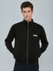 Men Black Solid Turtle Neck Full Sleeve Sweatshirt