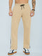Men Beige Solid Regular Fit Winter Lower
