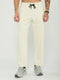 Men Cream Solid Relaxed Fit Winter Lower