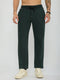 Men Green Solid Regular Fit Winter Lower