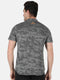 Men Grey Collar Regular Fit Half Sleeve T-Shirt