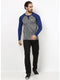 Men Blue Round Neck Smart Fit T-Shirt