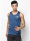 Men Dark Blue Round Neck Smart Fit Sandow