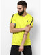 Men Yellow V Neck Regular Fit T-Shirt