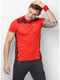 Men Red Black Round Neck Smart Fit T-Shirt