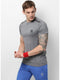Men Sky Blue Round Neck Slim T-Shirt