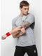 Men Light Grey Round Neck Slim T-Shirt