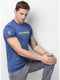 Men Blue Round Neck Slim T-Shirt
