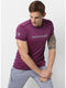 Men Purple Round Neck Slim T-Shirt