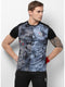 Men Grey Black Round Neck Smart Fit T-Shirt