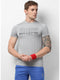 Men Grey Round Neck Slim T-Shirt