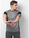 Men Grey Black Round Neck Smart Fit T-Shirt