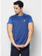 Men Blue Round Neck Smart Fit T-Shirt